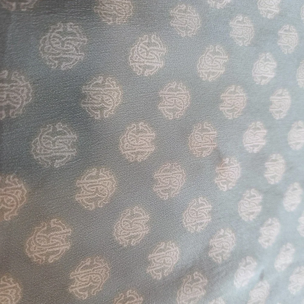Roberto Cavalli 100% Silk Scarf Made Italy Sage Green Animal Print Large